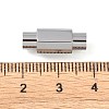 Smooth 304 Stainless Steel Magnetic Clasps with Glue-in Ends STAS-H402-63P-4MM-3