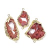 Dyed Natural Druzy Agate links G-R012-05G-03-1