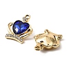 UV Plating Alloy Rhinestone Pendants FIND-A054-03G-2