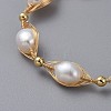 Natural Pearl Beaded Bracelets BJEW-JB04888-3