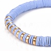 Handmade Polymer Clay Heishi Beads Stretch Bracelets BJEW-JB05303-04-2