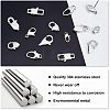 14Pcs 7 Style Polished 316 Surgical Stainless Steel Lobster Claw Clasps STAS-UN0023-46-4