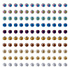250Pcs 10 Colors Electroplated Natural Lava Rock Beads Strands G-PJ0001-03A-1