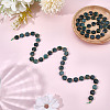 2 Strands Natural Moss Agate Beads Strands G-DR0001-07-4