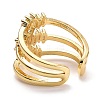 Three Line Cubic Zirconia Cuff Ring LS-RJEW-E170-02G-3