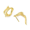 Brass Oval Hoop Earring Findings KK-G536-05G-2