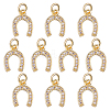 10Pcs Brass Micro Pave Cubic Zirconia Pendants KK-HY0004-47-1