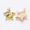 Brass Enamel Pendants KK-T049-024G-04-NF-2