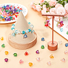 216Pcs 9 Colors UV Plating Acrylic Bead Caps MACR-SC0001-38-4