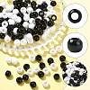 180Pcs 2 Colors Opaque Acrylic European Beads SACR-FS0001-54-2