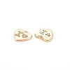 Brass Micro Pave Clear Cubic Zirconia Charms KK-S364-103-2