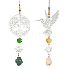 201 Stainless Steel Bird/Tree of Life Suncatcher HJEW-JM04875-1