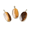 Natural Tiger Eye Pendants G-K338-05I-1