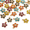 25Pcs 5 Colors Alloy with Rhinestone Pendants FIND-TA0009-29-3