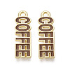 Alloy and Enamel Pendants PALLOY-T093-09D-G-1