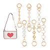 6Pcs 6 Styles Alloy Enamel Bag Extender Chains AJEW-PH01640-6
