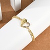 Brass Micro Pave Cubic Zirconia Link Bracelets LS-BJEW-M050-06G-02-3
