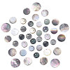 40Pcs 4 Style Black Lip Shell Pendants SSHEL-SC0001-15-1