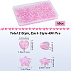 800Pcs 2 Styles Eco-Friendly Transparent Acrylic Beads TACR-SP0001-01C-2