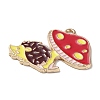 Golden Plated Alloy Enamel Pendants ENAM-Q504-02G-3