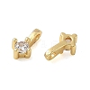 Brass Pave Clear Cubic Zirconia Charms CU-CBA9FFD-11G-04-2