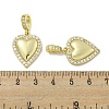 Rack Plating Brass Micro Pave Cubic Zirconia Pendants KK-E114-04G-04-3