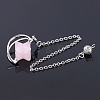 Natural Rose Quartz Pointed Dowsing Pendulums PW-WGDD9D6-04-1