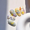 4Pcs 4 Styles Flower Pattern Self Adhesive PET Nail Art Stickers Decals MRMJ-SP0001-19-6
