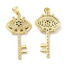 Brass Micro Pave Cubic Zirconia Pendants KK-M249-02G-1