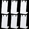 10Pcs L Shaped Acrylic Single Necklace Display Stands NDIS-SC0001-02B-1