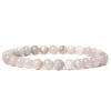 Synthetic White Crazy Agate Round Beaded Stretch Bracelet SF8562-29-1-1