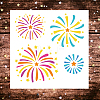 4Pcs 4 Styles PET Hollow Out Drawing Painting Stencils DIY-WH0394-0152-7