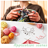 Sewing Theme Alloy Locking Stitch Markers HJEW-UN00020-6