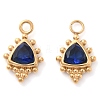 304 Stainless Steel Rhinestone Pendants STAS-Q340-06G-01-1