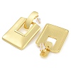 Brass Rectangle Stud Earrings EJEW-K293-11G-2