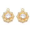 Brass Micro Pave Cubic Zirconia Pendants KK-N216-369-1