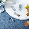 Beebeecraft 5 Sets Rhodium Plated 925 Sterling Silver S-Hook Clasps STER-BBC0001-43-4
