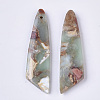 Natural Aqua Terra Jasper Pendants G-S366-009E-2