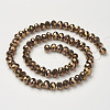 Electroplate Glass Beads Strands LS-GR7X10MMY-C-3