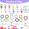 60Pcs Baking Paint Iron Open Jump Rings FIND-YW0009-88-2