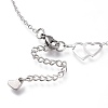 304 Stainless Steel Cable Chain Anklets AJEW-M026-05P-3