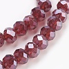 Electroplate Glass Beads Strands X-GLAA-K027-PL-A03-3