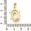 Brass Micro Pave Cubic Zirconia Pendants KK-G519-18G-03-3