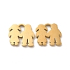 Ion Plating(IP) 304 Stainless Steel Charms STAS-M089-45G-1