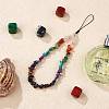 Natural & Synthetic Gemstone Chips Cell Phone Lanyard Wrist Strap HJEW-SW00018-06-3