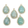 Natural Amazonite Faceted Pendants G-I382-05G-08-1