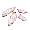 Transparent Resin Light Rose Rhinestone Pendants Set RESI-TAC0002-47A-10