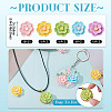 50Pcs 5 Colors 3D Opaque Resin Cabochons RESI-TA0005-02-4