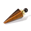 Natural Tiger Eye Faceted Cone Openable Perfume Bottle Big Pendants G-L524-18G-08-2