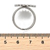 Tarnish Resistant Stainless Steel Cuff Ring Findings X-PW-WG67428-05-4